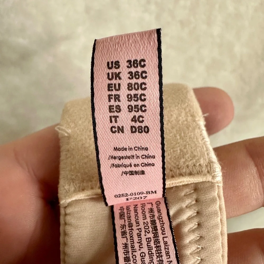 Dobreva Comfancy Underwire Bra Nude Beige Size 36C NWT Adjustable Breathable